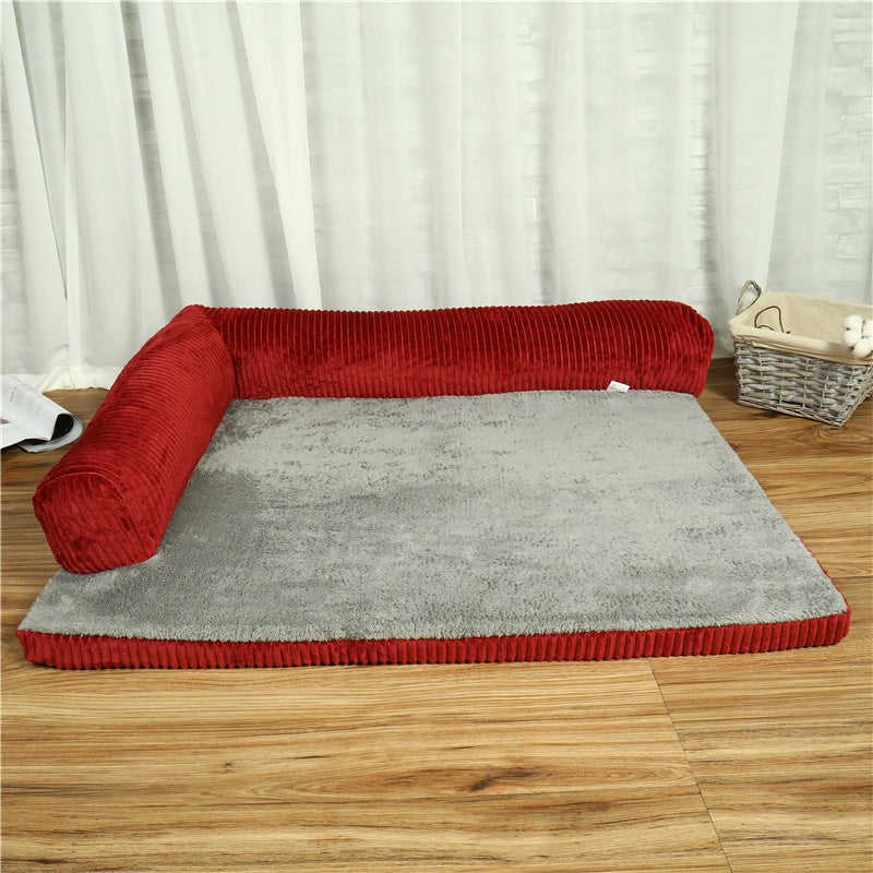 Pet Dog Bed | Corduroy Pet Sofa | Aliyya.Store